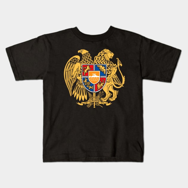 Armenia Coat of Arms Kids T-Shirt by Aleksander37